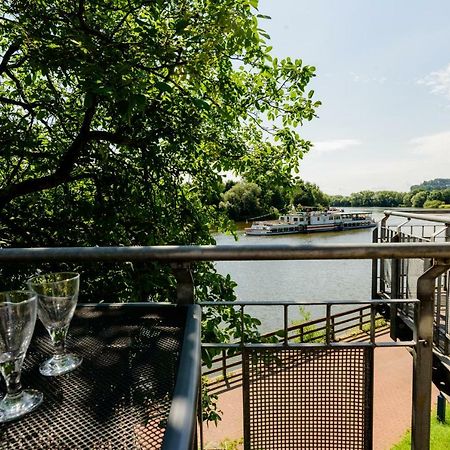 Weserwohnung - Bootshaus Urlaub Am Wasser Hamelin Bagian luar foto